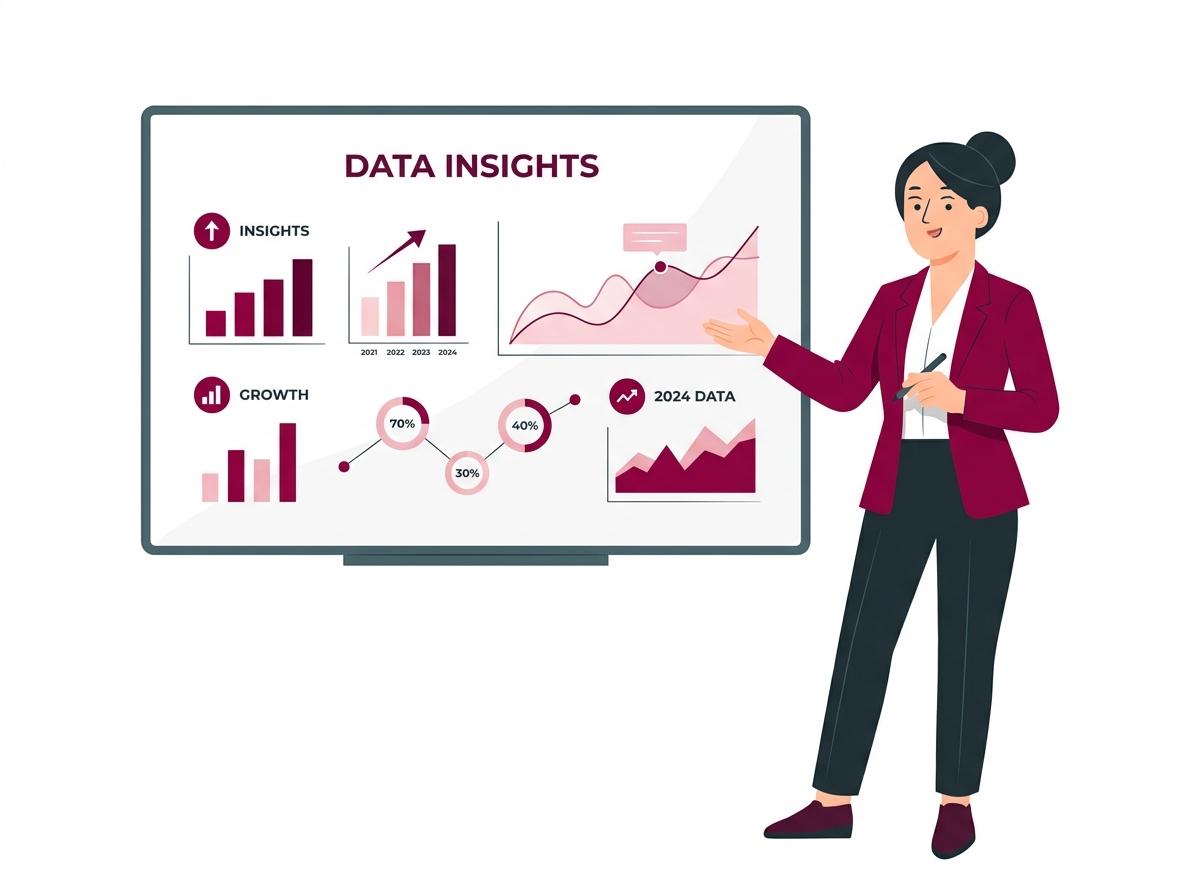 Data explainer presenting insights